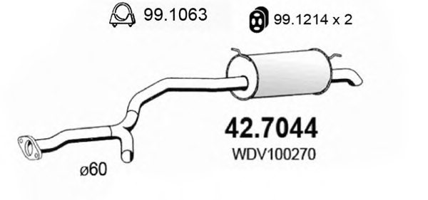 ASSO 42.7044 End Silencer